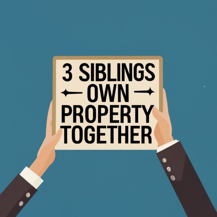3 siblings own property together