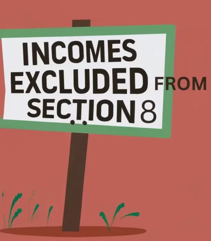 What income is excluded from section 8