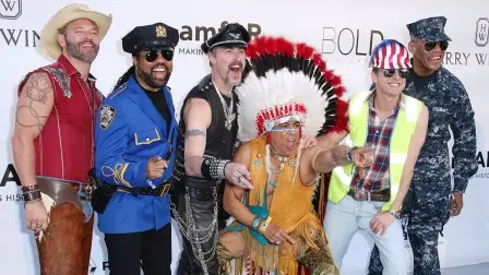 iconic disco group Village People, renowned for hits like "Y.M.C.A." 