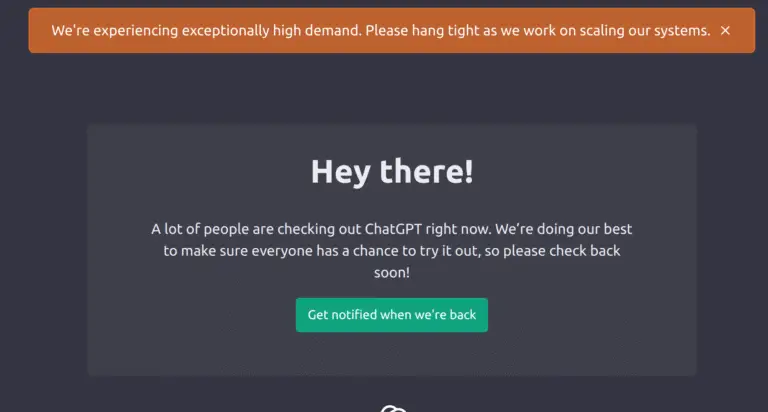ChatGPT Down