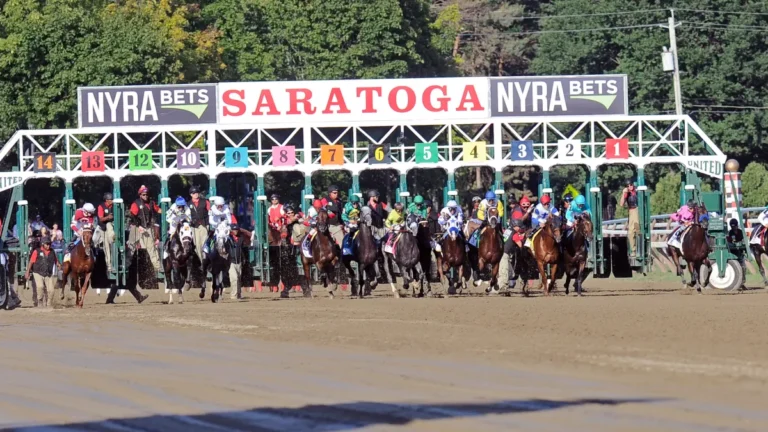 Rain-soaked Belmont Stakes horse race today at Saratoga: latest news, field, betting, and festival guide.