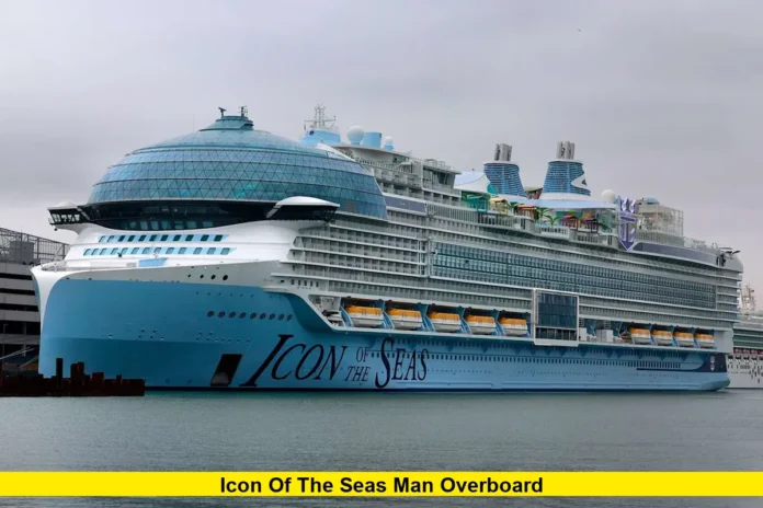 Icon of the Seas man overboard
