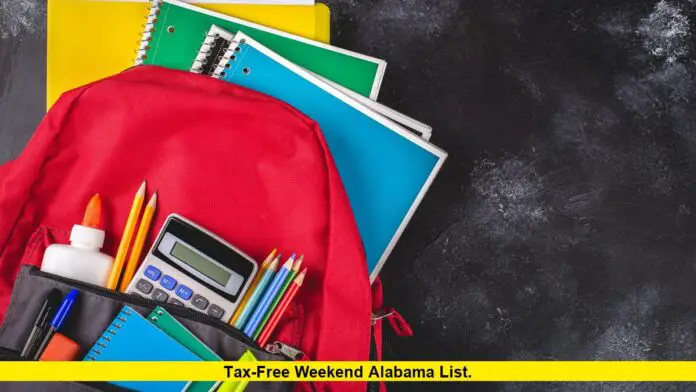 Tax-Free Weekend Alabama List