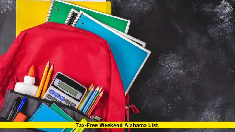 Tax-Free Weekend Alabama List