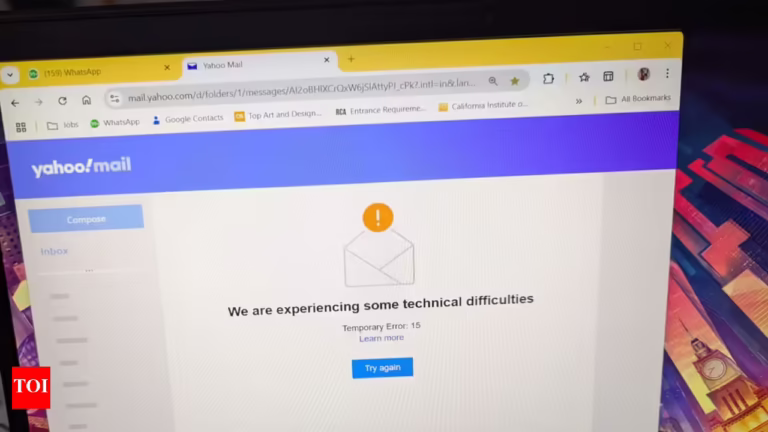 Yahoo Mail outages