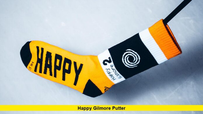 Happy Gilmore putter, Callaway Golf, hockey stick putter, Happy Gilmore 2, Netflix movie, golf equipment, limited edition, Adam Sandler, putting technique, golf collectibles,