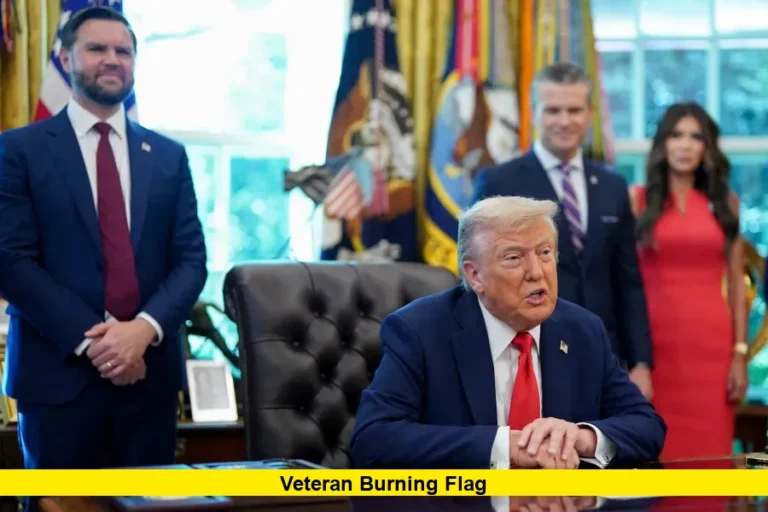 Veteran Burning Flag