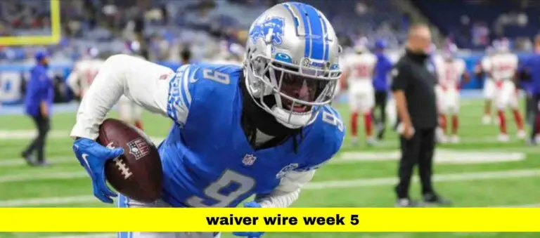 Waiver Wire Week 5