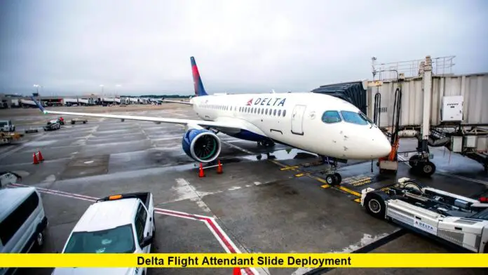 Delta Flight Attendant Slide Deployment Flight Attendant Slide Deployment