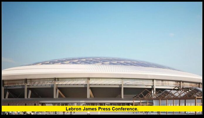 LeBron James press conference. LeBron James press conference