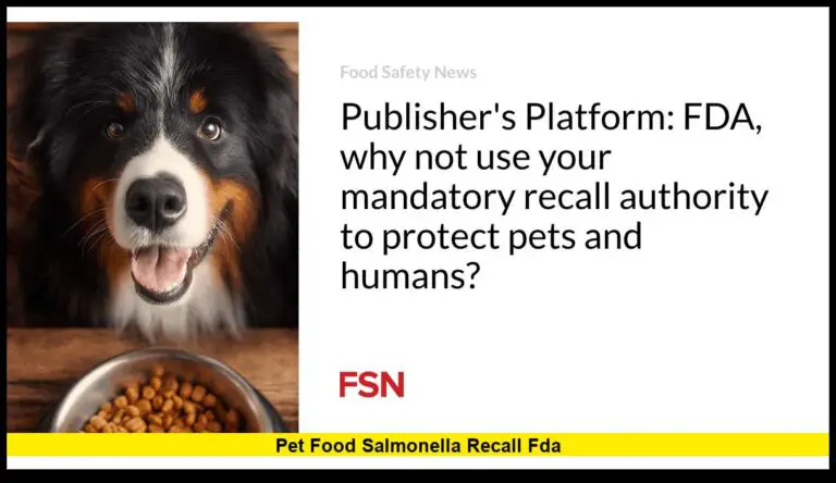 Pet Food Salmonella Recall FDA: Latest Updates U.S. Pet Owners Must Know