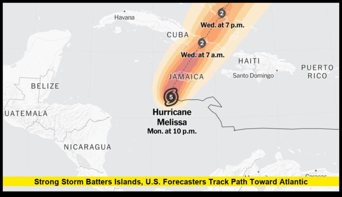 Turks and Caicos Hurricane Melissa: Strong Storm Batters Islands, U.S. Forecasters Track Path Toward Atlantic