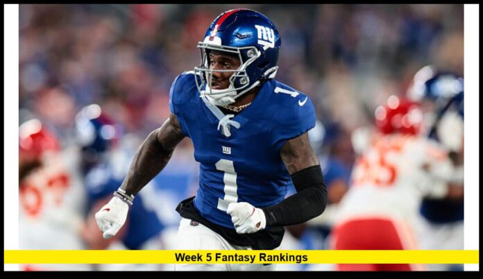 Week 5 Fantasy Rankings: Key Players, Injury Updates, and Top Picks for This Weekend