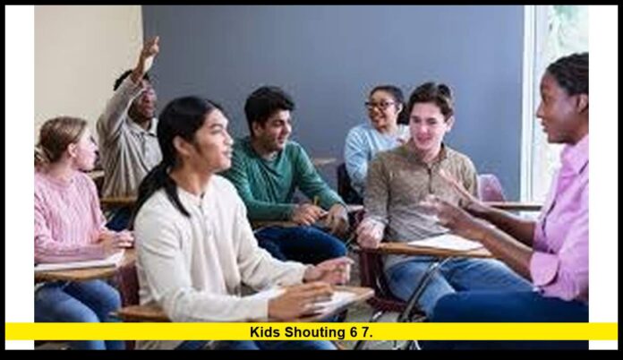 kids shouting 6 7. kids shouting 6 7