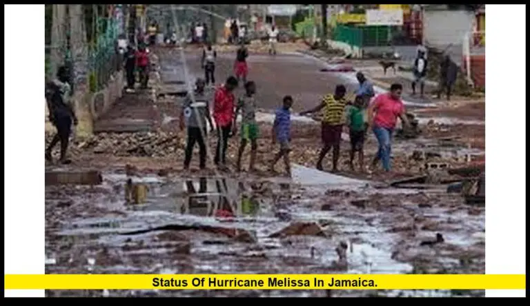 status of Hurricane Melissa in Jamaica