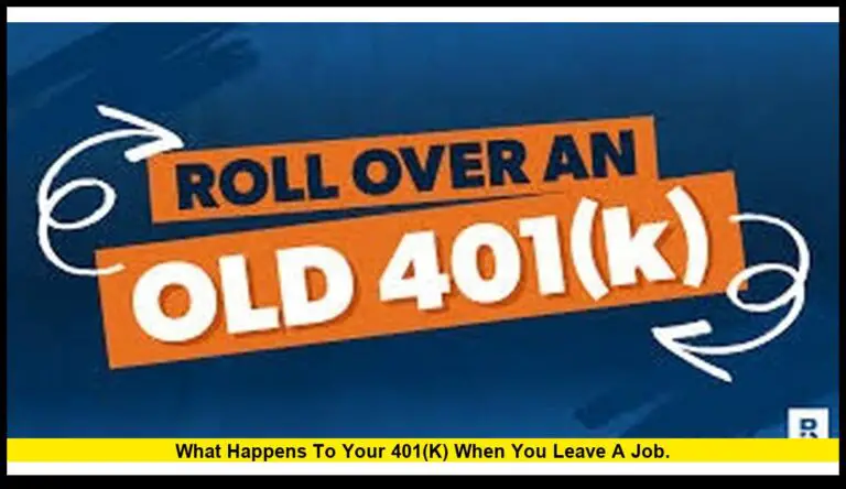what happens to your 401(k) when you leave a job