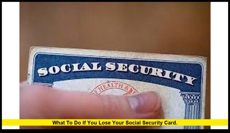 what to do if you lose your Social Security card
