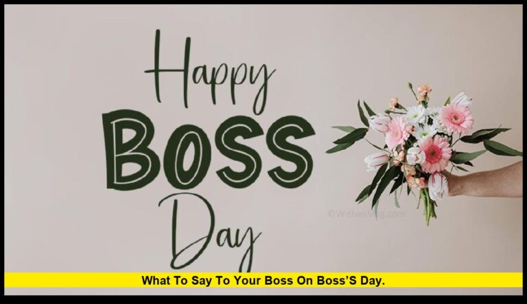 what to say to your boss on Boss’s Day