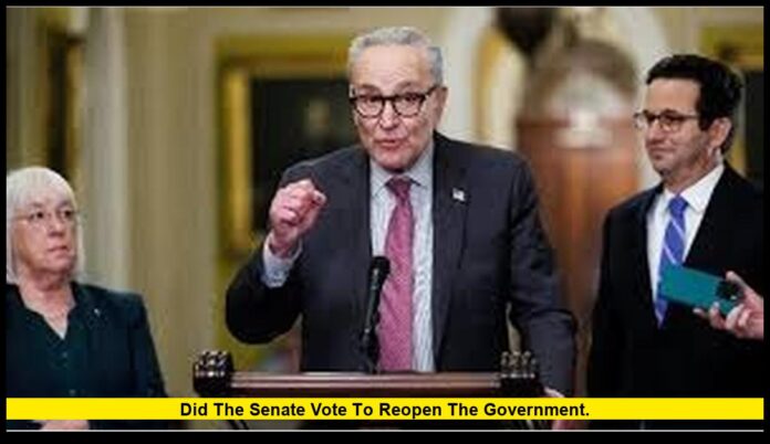 Did the Senate vote to reopen the government