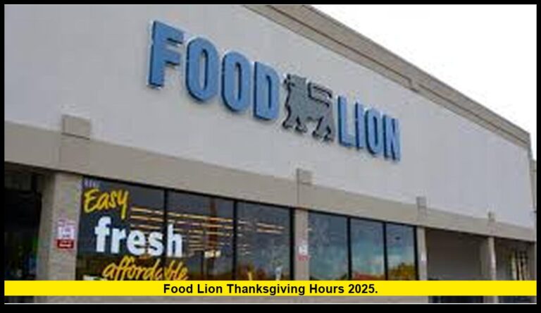 Food Lion Thanksgiving Hours 2025.