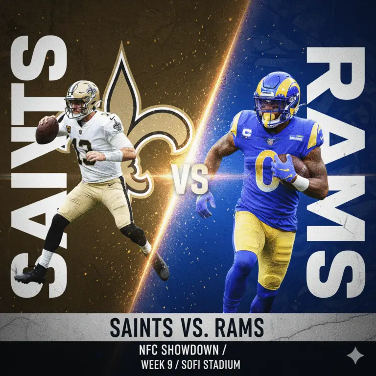 Saints vs Rams: Rams Dominate 34–10 in Powerful Week 9 Victory