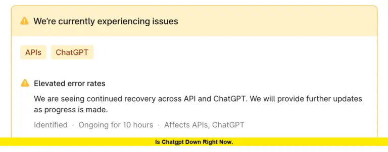 Is ChatGPT Down Right Now