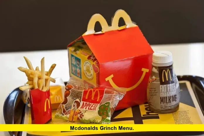 McDonalds Grinch Menu. McDonalds Grinch Menu