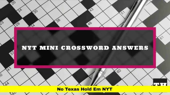 No Texas Hold Em NYT No Texas Hold Em NYT