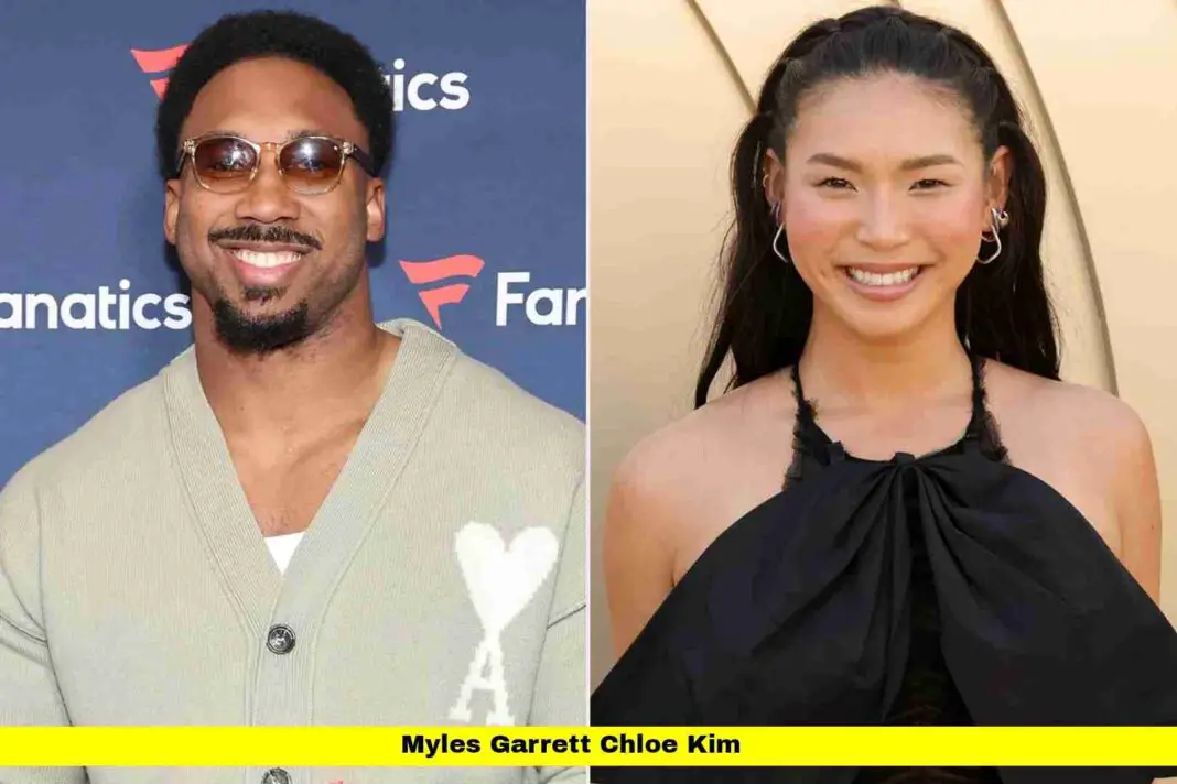 Myles Garrett Chloe Kim Confirm Romance After Sideline Kiss at Browns Game(02)