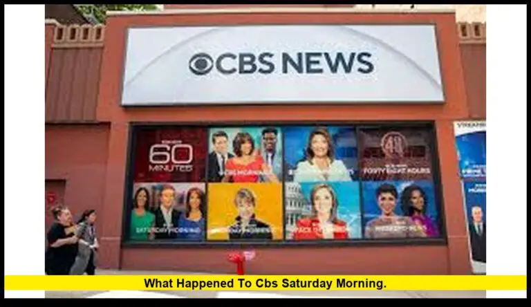 What happened to CBS Saturday Morning