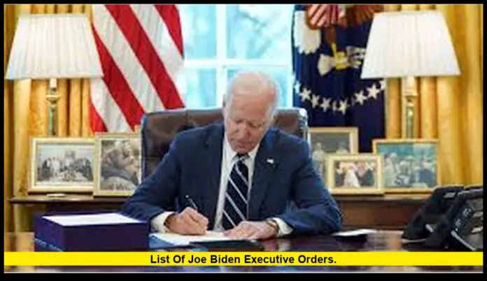list of Joe Biden executive orders.