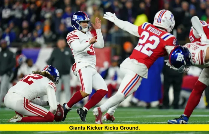 Giants Kicker Kicks Ground