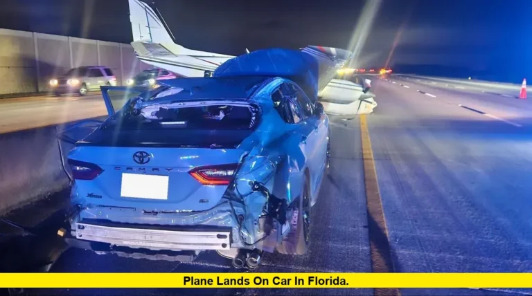 Plane Lands on Car in Florida