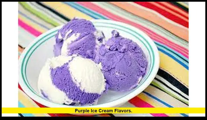 Purple ice cream flavors. Purple ice cream flavors.