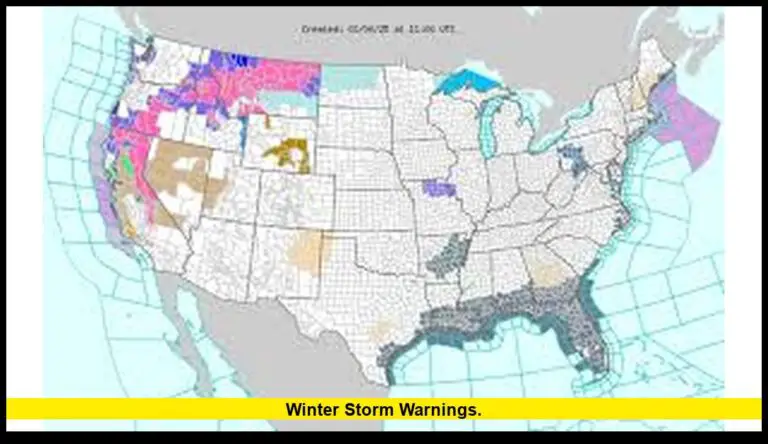 Winter storm warnings.