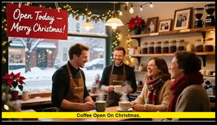 coffee open on Christmas. coffee open on Christmas.