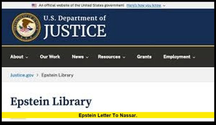 epstein letter to nassar. epstein letter to nassar.