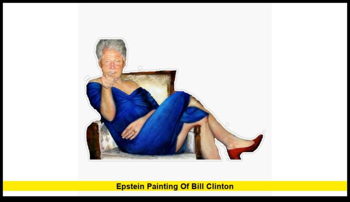 epstein painting of bill clinton
