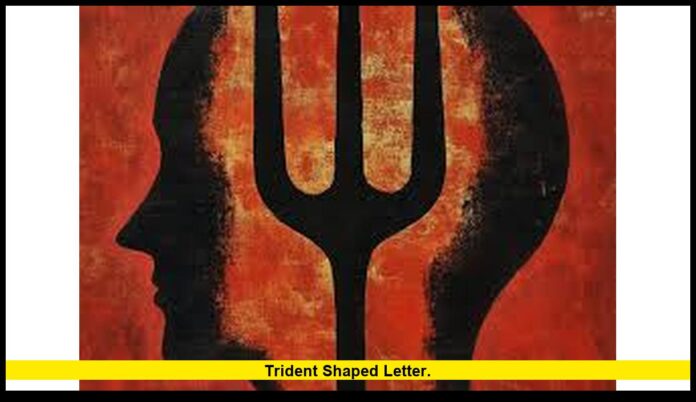 trident shaped letter